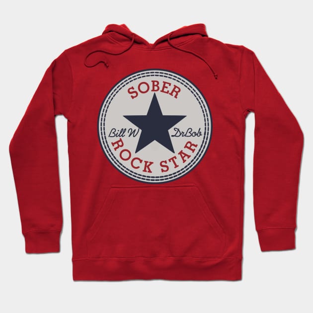 Sober Rock Star  - Alcoholism Gifts Sponsor Hoodie by RecoveryTees